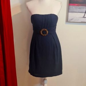 Miroa Navy Blue Strapless Mini Dress Size L